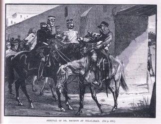 Llegada de Brydon a Jelalabad, 1842